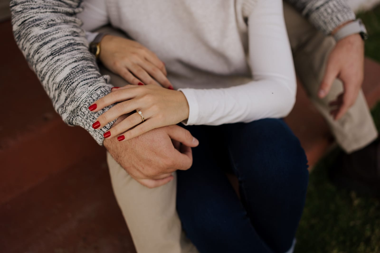 Couple embracing