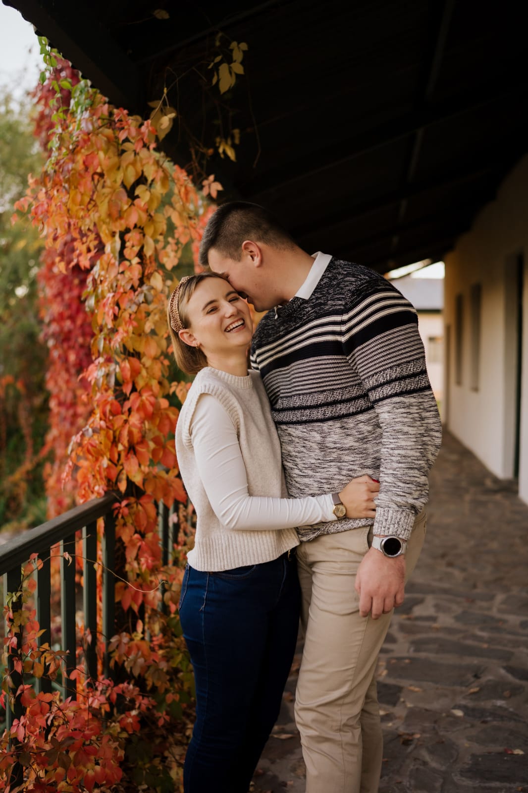 Couple laughing